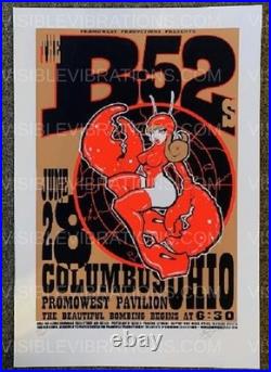 B-52s Concert Poster Columbus 2002 Signed and Numbered