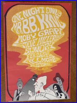 B. B. King-MobY Grape-SteVe MiLLer BG52 BiLL Graham FiLLmore Concert Poster
