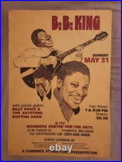 B. B. King Vintage Original 1981 Concert Poster-Excellent Condition-Very Nice