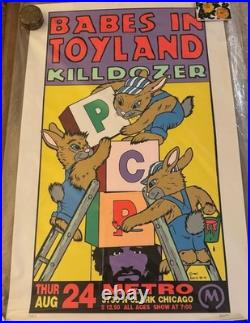 Babes in Toyland Killdozer Chicago 1995 Concert Poster by Frank Kozik LE Signed