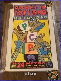 Babes in Toyland Killdozer Chicago 1995 Concert Poster by Frank Kozik LE Signed
