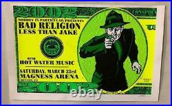 Bad Religion Less Than Jake Denver 2002 Concert Poster Original Kuhn Silkscreen