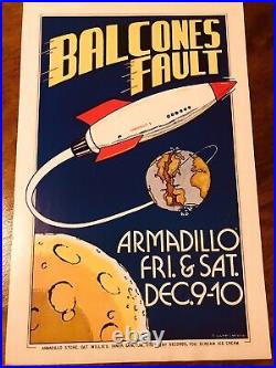Balcones Fault Armadillo World Headquarters 1977 Vintage Concert Poster