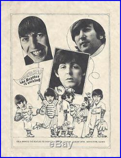 Beatles 1966 Rare Original Next to last Concert Handbill LA. Calif
