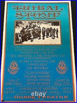 Beautiful 1978 UC Berkeley Original Concert Poster Wavy Gravy Allen Ginsberg