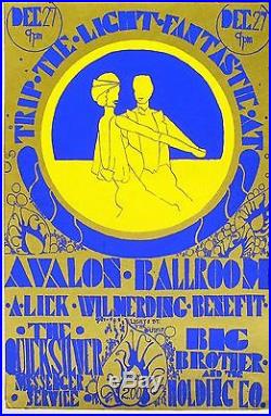 Big Brother, Quicksilver Concert Poster, Avalon Ballroom, 1966