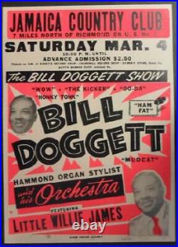 Bill Doggett Richmond 61 Globe Cardboard Concert Poster