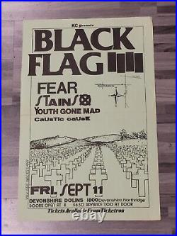 Black Flag Original Concert Poster Devonshire Downs 1981