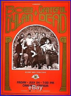 Bob Dylan Grateful Dead Oakland 1987 Authentic Authorized 2nd Concert Poster