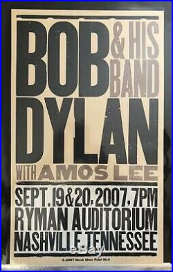 Bob Dylan Hatch Show Print Concert Poster @ Ryman Nashville, TN 2007 VERY RARE