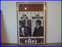 Bob Dylan & Van Morrison Boston Fleet Center FRAMED Concert Poster 1998