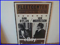 Bob Dylan & Van Morrison Boston Fleet Center FRAMED Concert Poster 1998