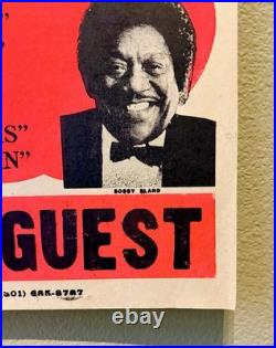 Bobby Blue Bland Rare Austin Texas Old Cardboard Soul Blues Concert Poster