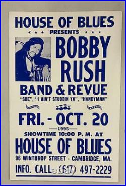 Bobby Rush Cambridge Ma 1995 Original Concert Poster Cardboard Blues Boston