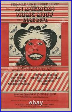 Byrds Zappa Everly Los Angeles 1968 Newspaper Concert Poster Ad Hamersveld Orig