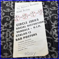 CIRCLE JERKS Social Distortion Vandals 1984 Original Concert Poster Hollywood