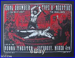 COAL CHAMBER & TYPE O NEGATIVE Poster Original 2000 Concert S/N Lindsey Kuhn