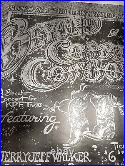 COSMIC COWBOY CONCERT POSTER FOIL1976 Hoffienz pavillion Houston TX MPriest rare