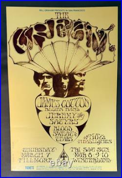 CREAM James Cotton BS&T Fillmore Concert Poster 1968 BG 110-2 Clapton