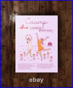 Caamp Lavender Days Summer 2022 Official July Tour Concert Poster