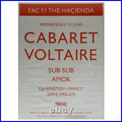 Cabaret Voltaire 1991 Hacienda Cancelled Performance Concert Poster (UK)