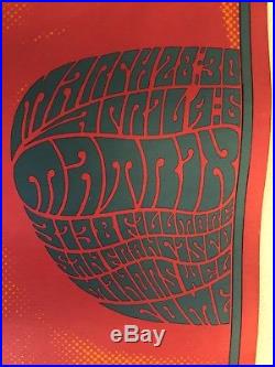 Chambers Brothers Neon Rose 1967 Concert Poster Litho Matrix San Fran Moscoso