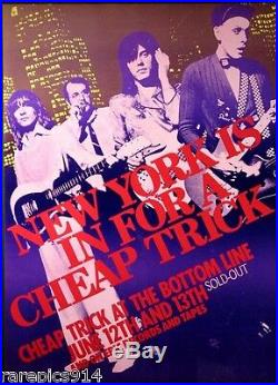 Cheap Trick Original Promo Poster from Concert At The Bottom Line New York 1979