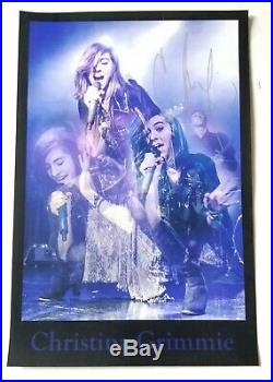 Christina Grimmie The Voice REAL hand SIGNED 11x17 concert poster COA RARE PRF