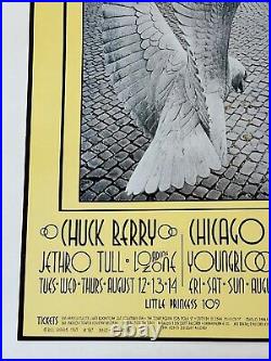 Chuck Berry Chicago Jethro Tull Youngbloods Original Concert Poster from 1969 BG