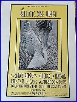 Chuck Berry Chicago Jethro Tull Youngbloods Original Concert Poster from 1969 BG