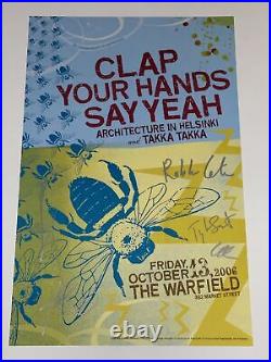 Clap Your Hands Say Yeah Band Signed This Original Concert Poster Fillmore 2006