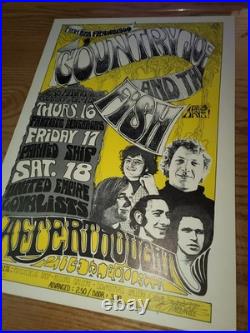 Country Joe and The Fish Band Concert Poster Original 1968 Signed Bob Masse