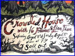 Crowded House Silkscreen Concert Poster by Diana Sudyka Signed & Numbered 2007
