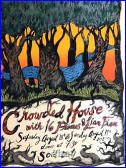 Crowded House Silkscreen Concert Poster by Diana Sudyka Signed & Numbered 2007