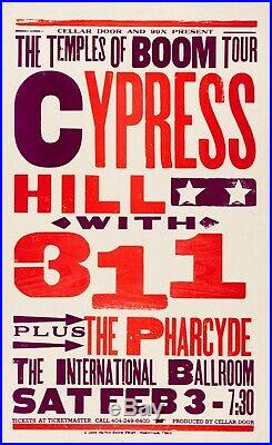 Cypress Hill, 311 & Pharcyde Hatch Show Print Concert Poster @ Atlanta, GA 1996