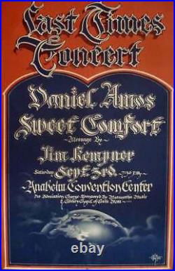 DANIEL AMOS LAST TIMES ANAHEIM 1977 concert poster RICK GRIFFIN VERY RARE NM