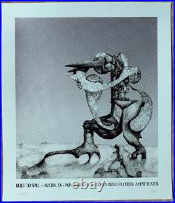 DAVID WELKER Austin Texas 2013 BUILT TO SPILL Concert SCREEN PRINT Poster S/N