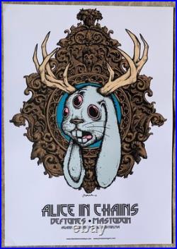 DEFTONES Alice In Chains MASTADON Jermaine Rogers 2010 BOSTON Concert Poster