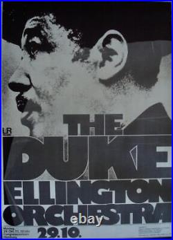 DUKE ELLINGTON 1973 German A1 concert poster GUNTHER KIESER Art JAZZ