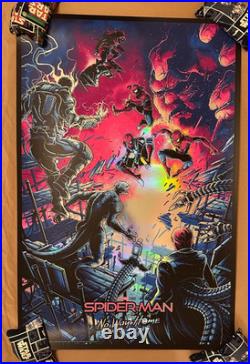 Dan Mumford Spider-Man No Way Home FOIL Variant Screen Print Poster XX/50 BNG
