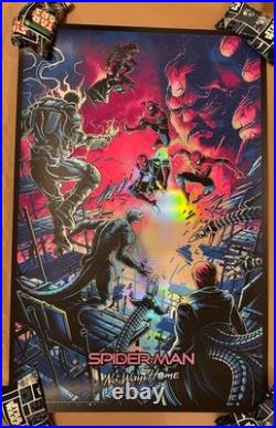Dan Mumford Spider-Man No Way Home FOIL Variant Screen Print Poster XX/50 BNG