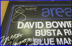David Bowie Area2 Concert Poster Signed By All Artists Promo 2002 -Moby, Busta
