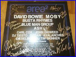 David Bowie Area2 Concert Poster Signed By All Artists Promo 2002 -Moby, Busta