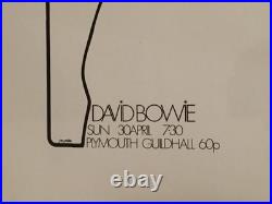 David Bowie Original Concert Poster April 30 1972 Plymouth V&a Exhibit Lp Vinyl