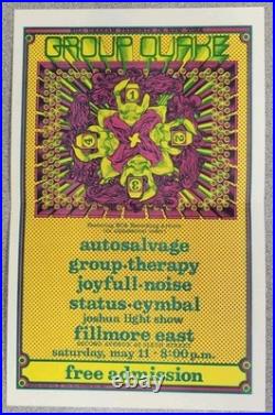 David Byrd Concert Poster 7x11 NY Bill Graham Fillmore East May 1968 GroupQuake