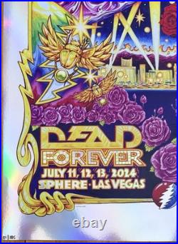 Dead & Company Dead Forever Holographic Concert Poster 11/13/24 Sphere LV 21/385