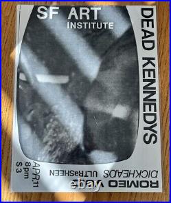 Dead Kennedys Concert Poster SF Art Institute Romeo Void Dickheads Ultrasheen