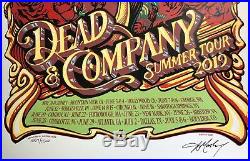 Dead & company poster 2019 concert tour grateful dead art 1057/1500 aj masthay