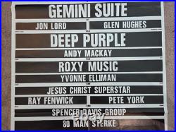 Deep Purple Roxy Music Pete York Spencer Davis John Lord Mackay Concert Poster
