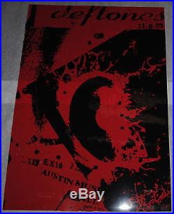 Deftones Austin TX 2003 concert poster F27 Factor 27 art design red acetate rare